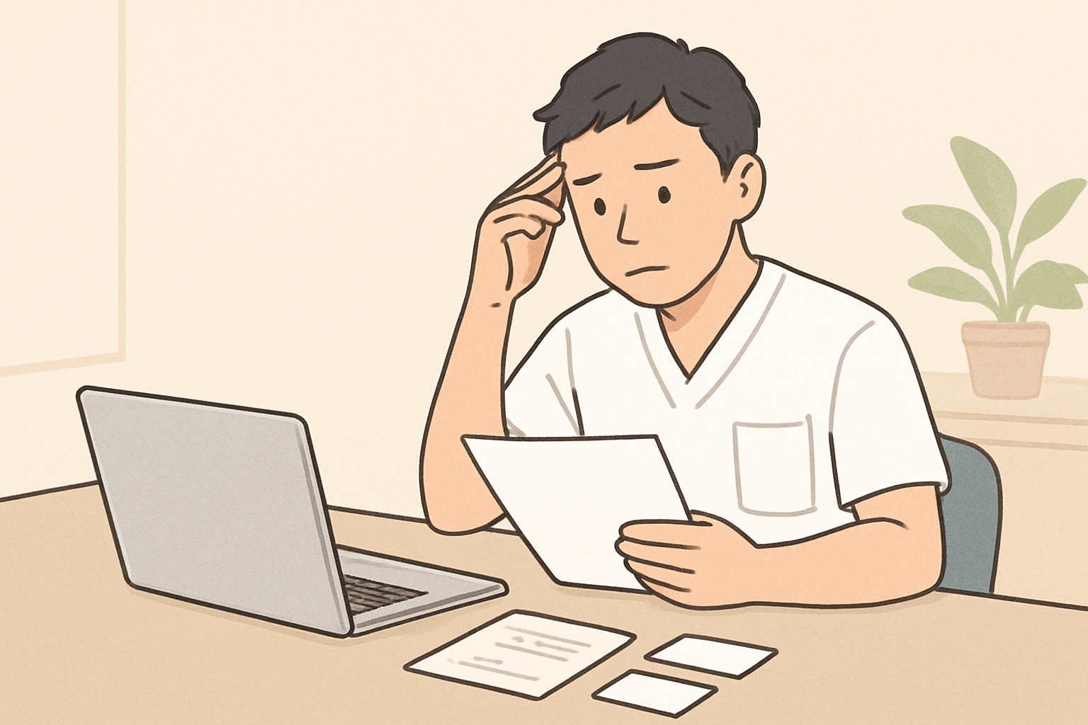 メインキーワードの悩みを持つ理学療法士・作業療法士が情報整理をしている様子
