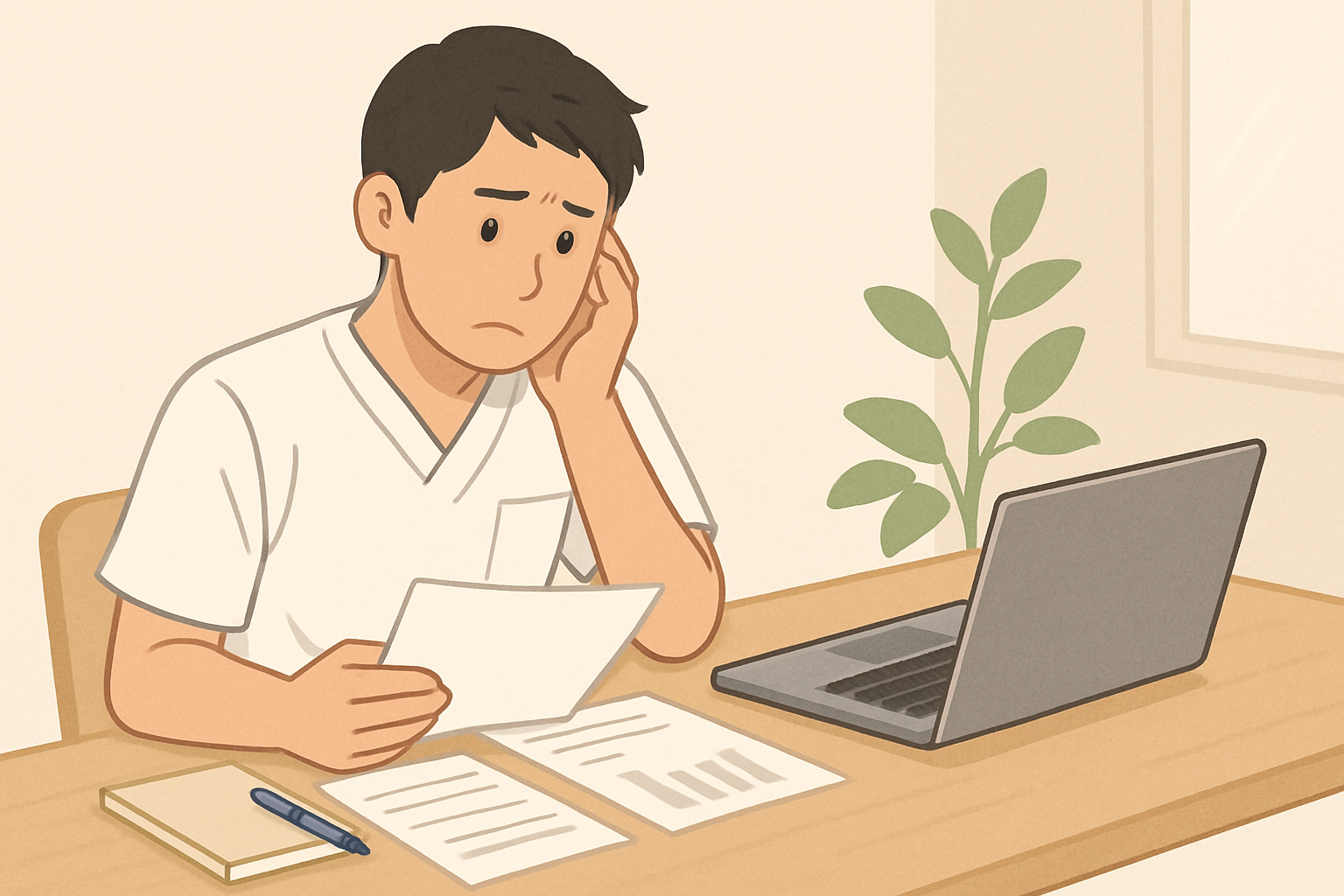 メインキーワードの悩みを持つ理学療法士・作業療法士が情報整理をしている様子