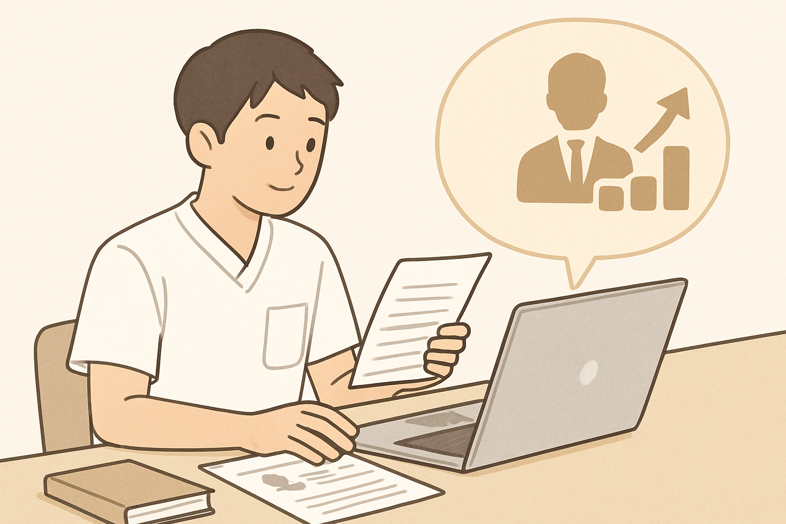 20代の理学療法士が転職サイトを活用してキャリアプランを考えている様子