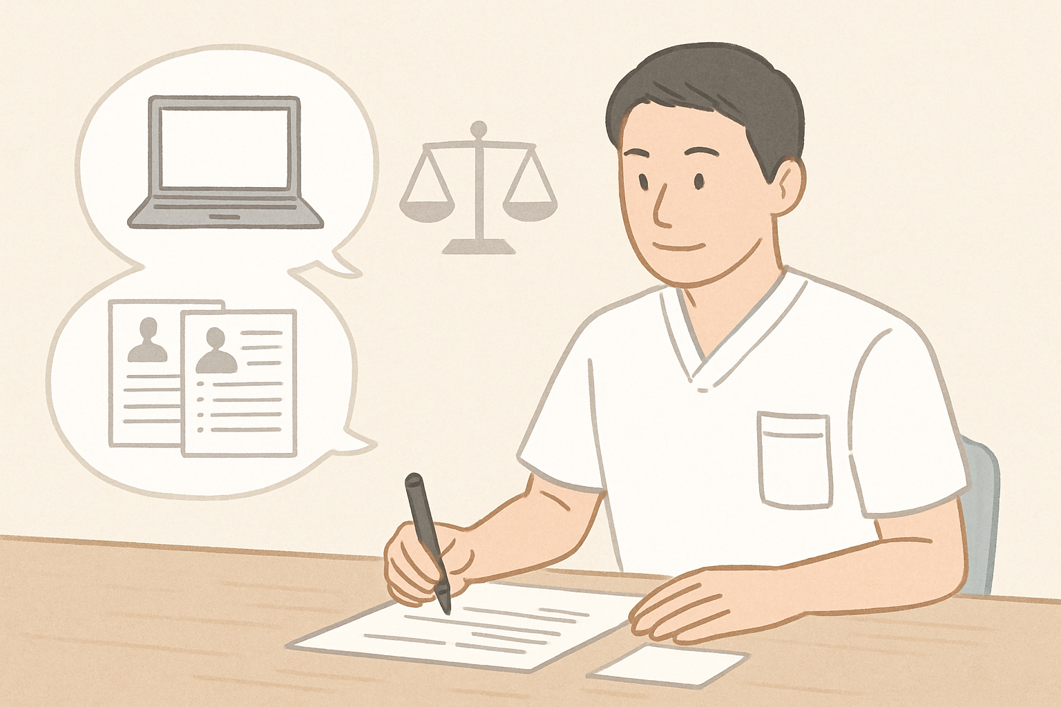 記事中盤の比較・判断材料を整理している様子