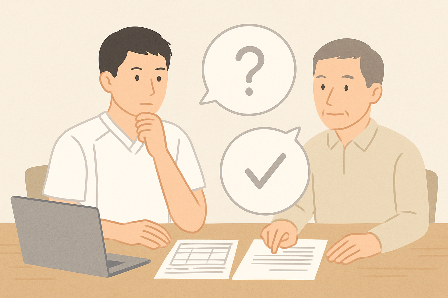 記事中盤の比較・判断材料を整理している様子