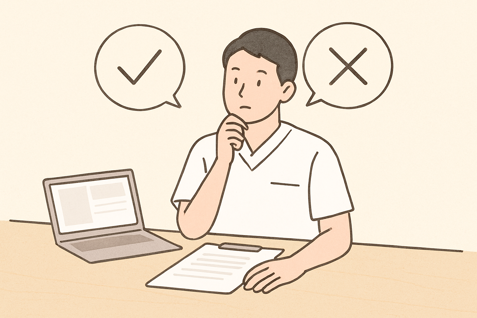 記事中盤の比較・判断材料を整理している様子