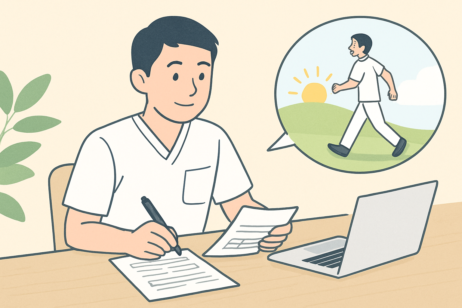 客観的な条件整理を行い、リハビリ専門職として新しい未来へ向かって一歩を踏み出す明るい兆し