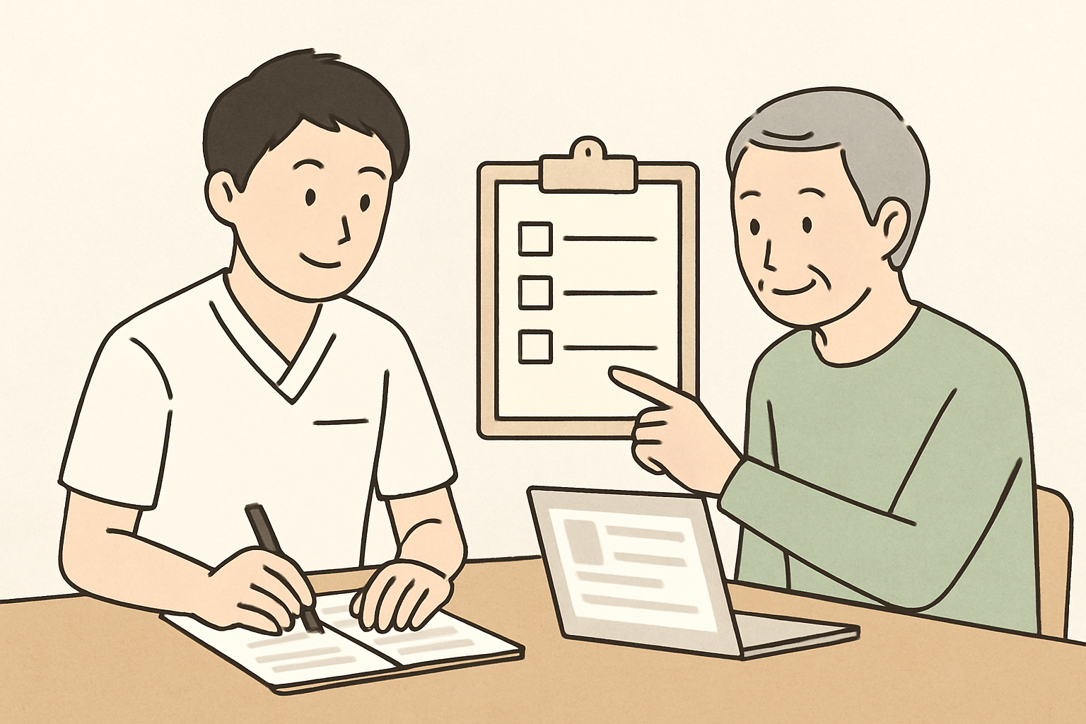 記事後半の行動準備や確認事項を整理している様子