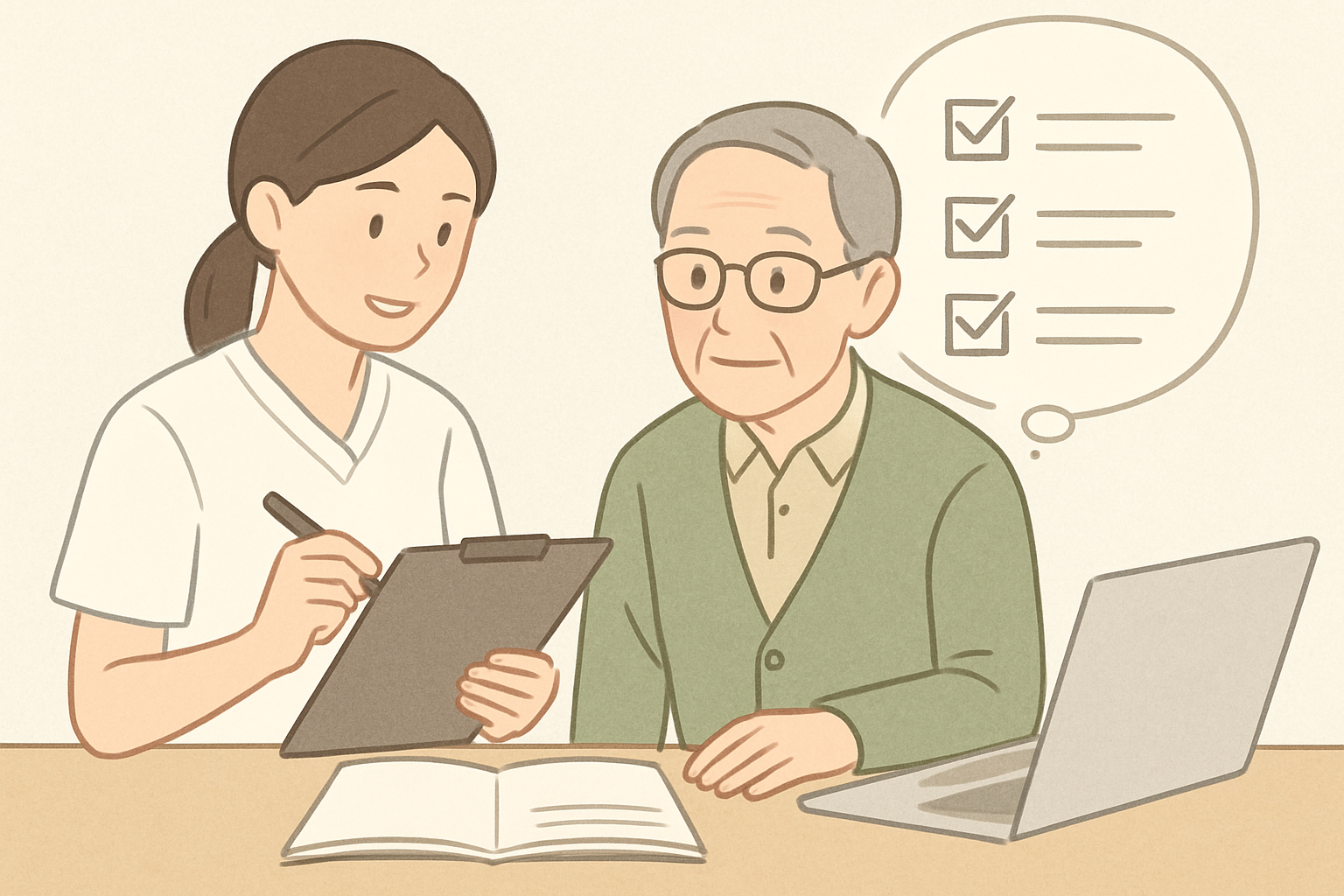 記事後半の行動準備や確認事項を整理している様子