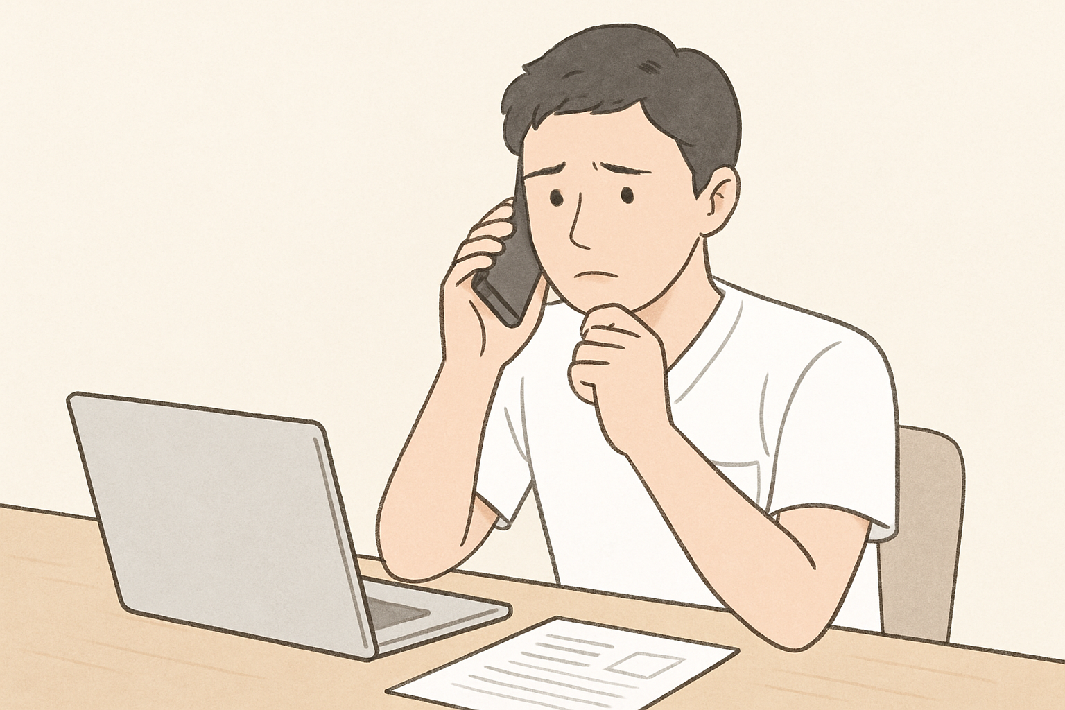 転職エージェントの断り方に悩む理学療法士のイメージ