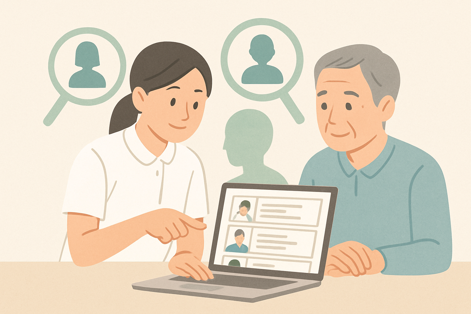 世代や性別に合わせた最適な求人探しのイメージ