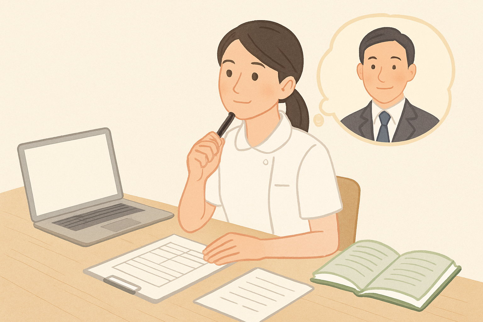 面接対策と志望動機の準備を表すイメージ